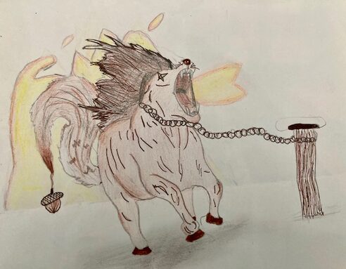 Dessin Mathéo, colorié par Eléanore et Shayna